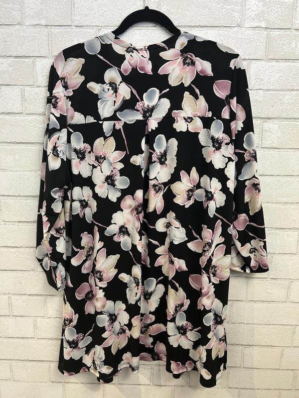 BLACK FLORAL CARDIGAN - DEAR SCARLET