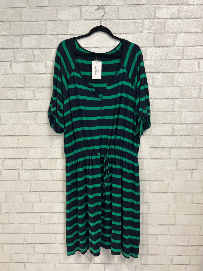 Green & Navy Stripe Dress - Merona