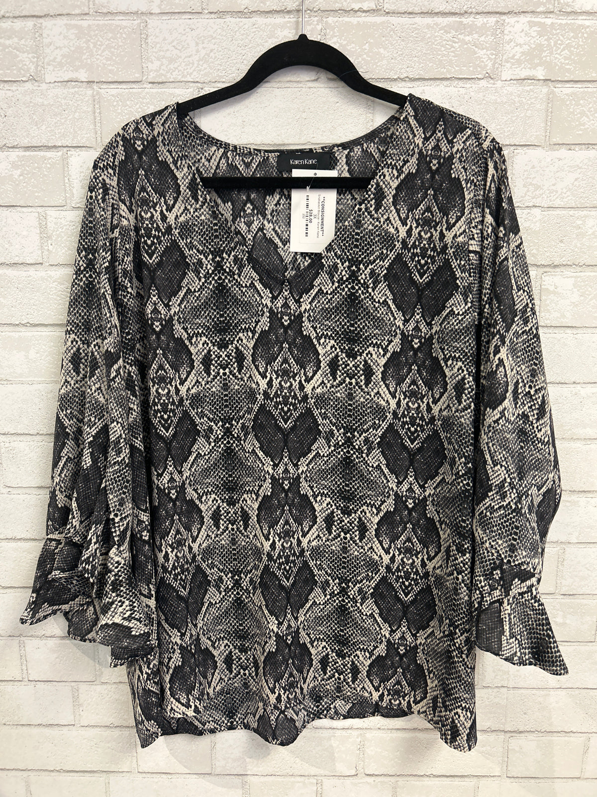 Snakeskin Blouse - Karen Kane
