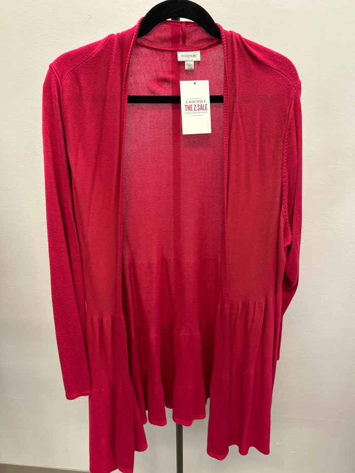 Magenta Tiered Cardigan - Avenue