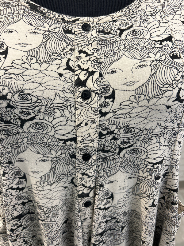 Cream & Black Face Print Effie’s Heart Dress