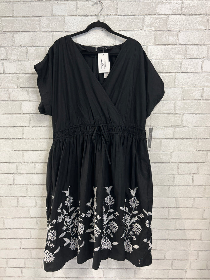 Black & White Embroidered Floral Dress - Lane Bryant