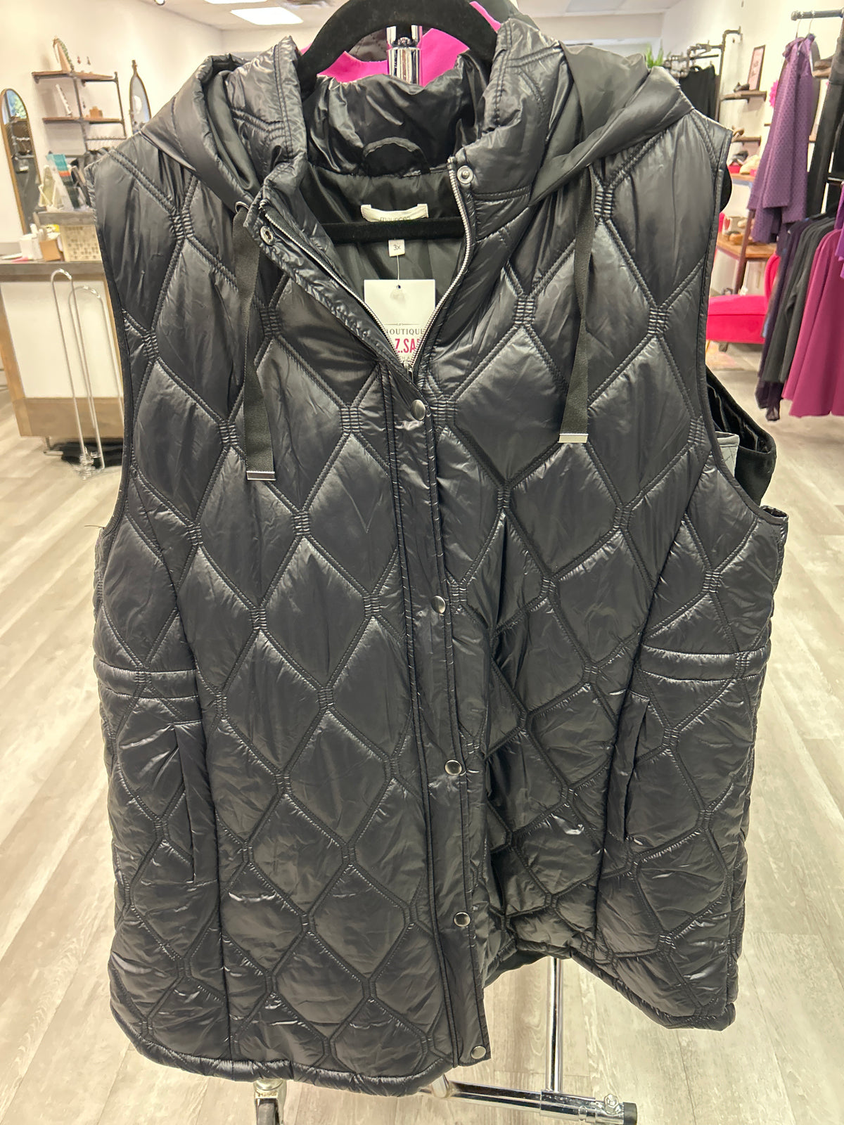 Black Quilted Vest - Maurices