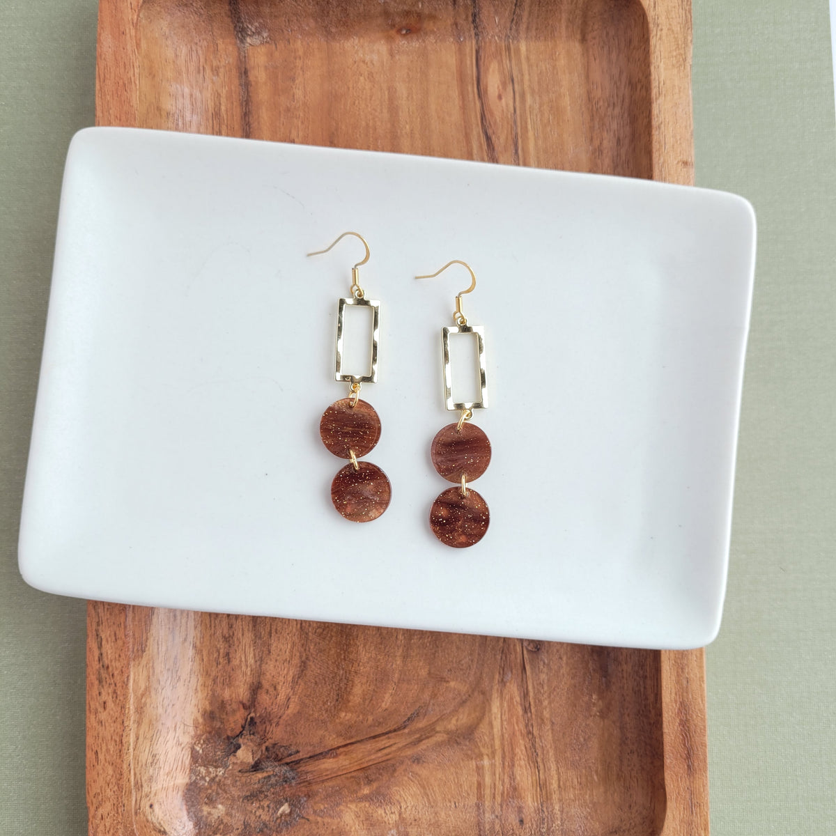 Holly Earrings | Brown Shimmer