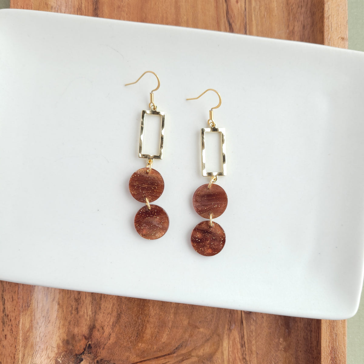 Holly Earrings | Brown Shimmer