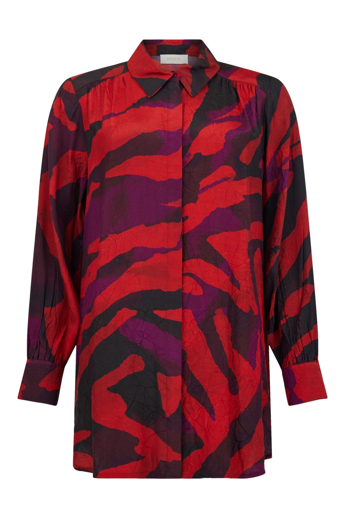 Abstract Collared Tunic | Scarlet Red