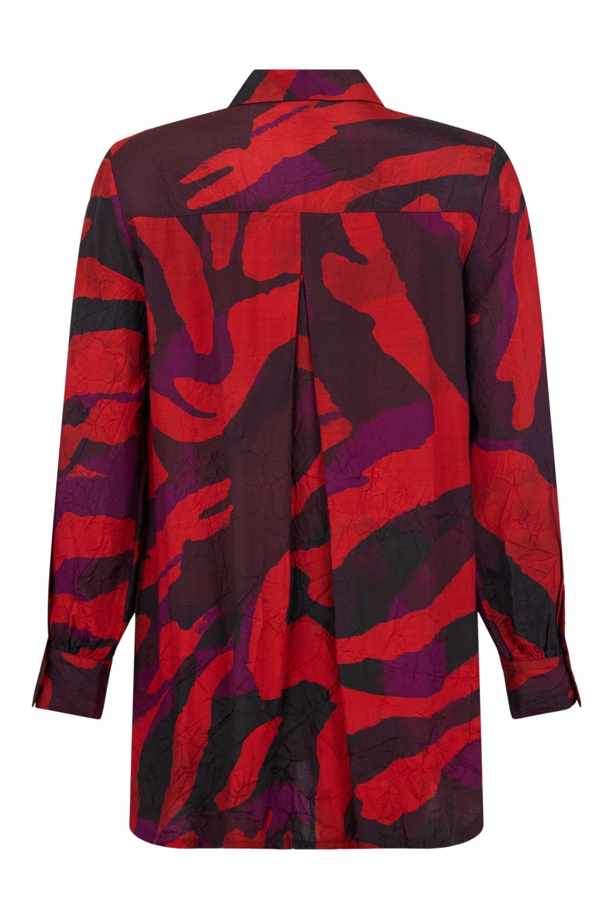 Abstract Collared Tunic | Scarlet Red