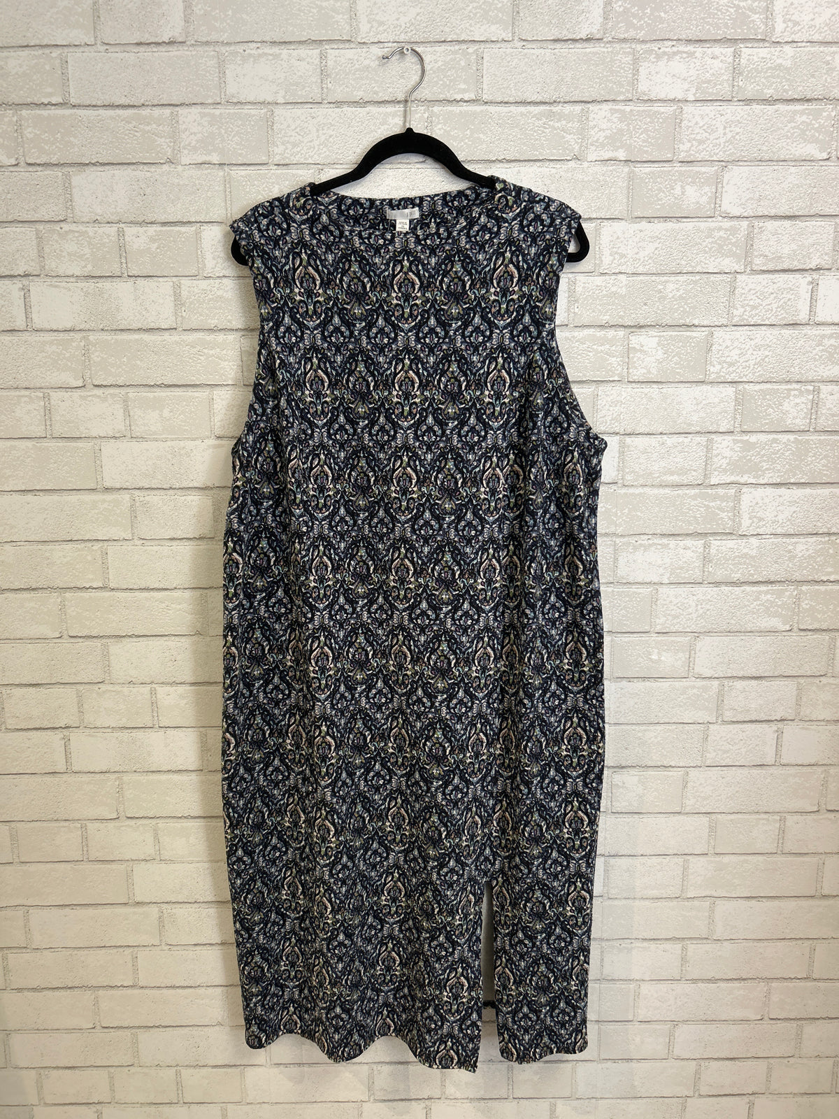 Blue Sleeveless Paisley Dress - J.Jill