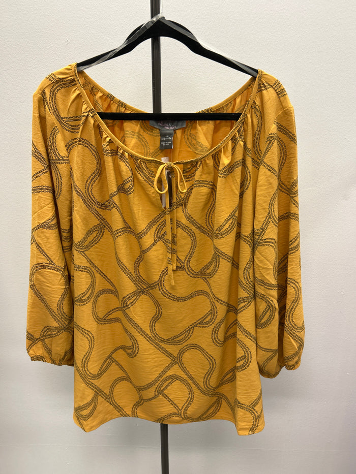 Yellow Chain Print Top - Olivia & Martin (NWT)