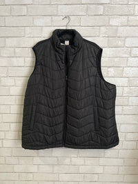 Black Athletic Puffer Vest - Livi