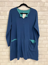 Blue & Teal 2 Pocket Tunic - Gundrun Sjoden