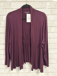 Plum Cinched Cardigan - Croft & Barrow