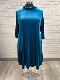 Teal Velvet Tunic/Dress - Monroe & Main