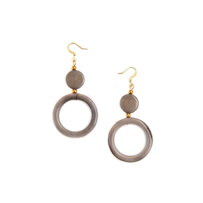 Salma Earrings | Charcoal Gray