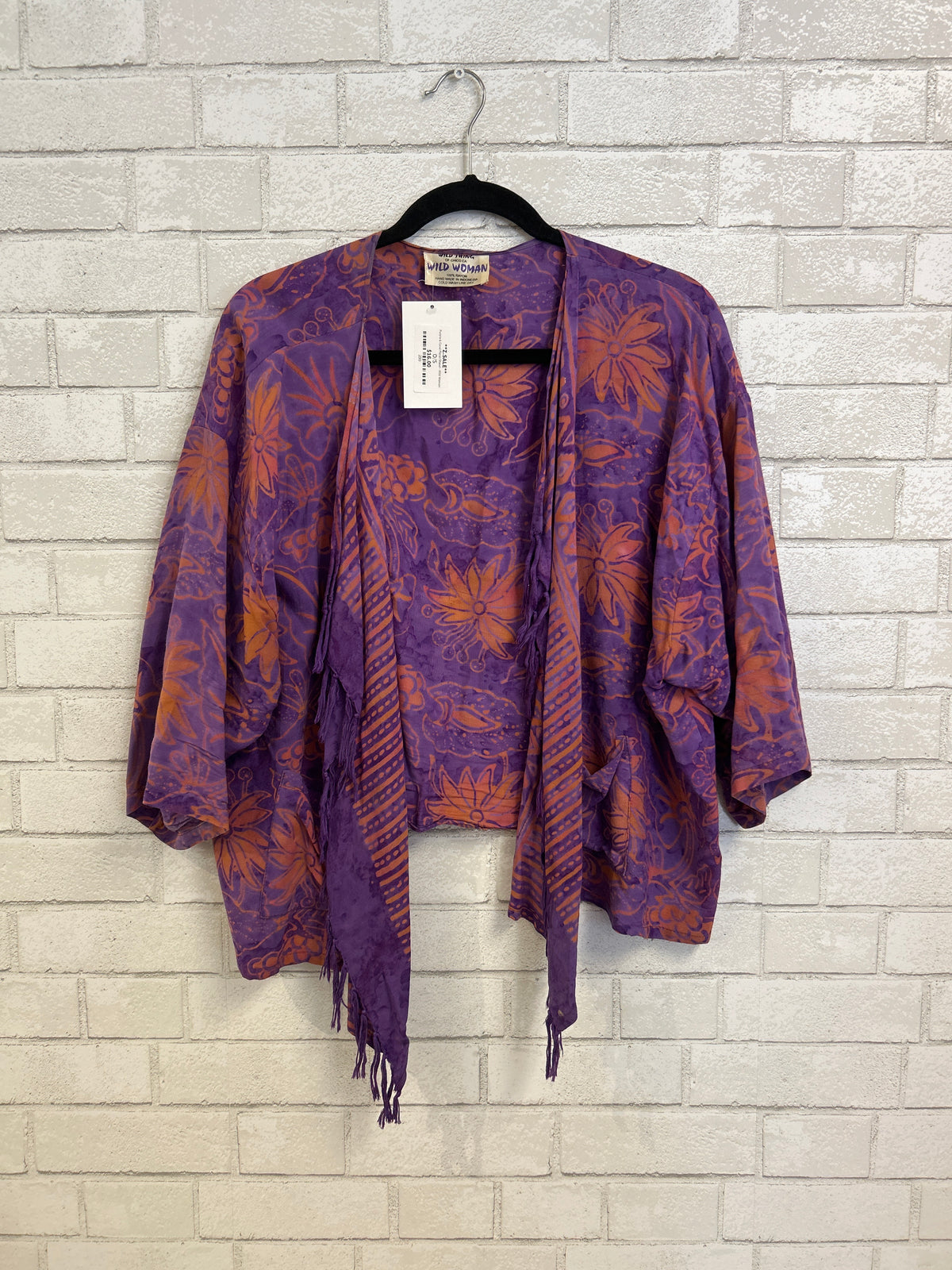 Purple & Coral Floral Shawl - Wild Woman