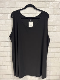 Black Slinky Tunic Tank - Sun Kim