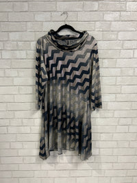 Navy/Gold Zig Zag Dress - Staples USA (NWT)