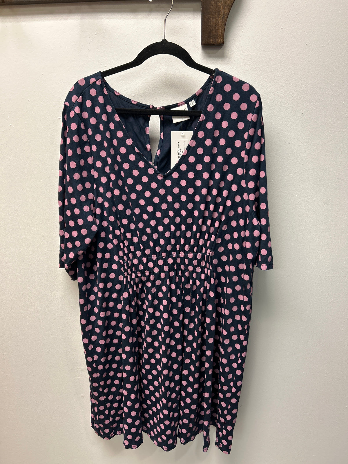 Navy & Lilac Dots Dress - Junarose