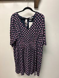 Navy & Lilac Dots Dress - Junarose
