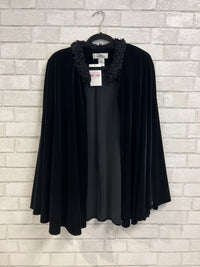 Black Velvet Fun Collared Cardigan - Patra