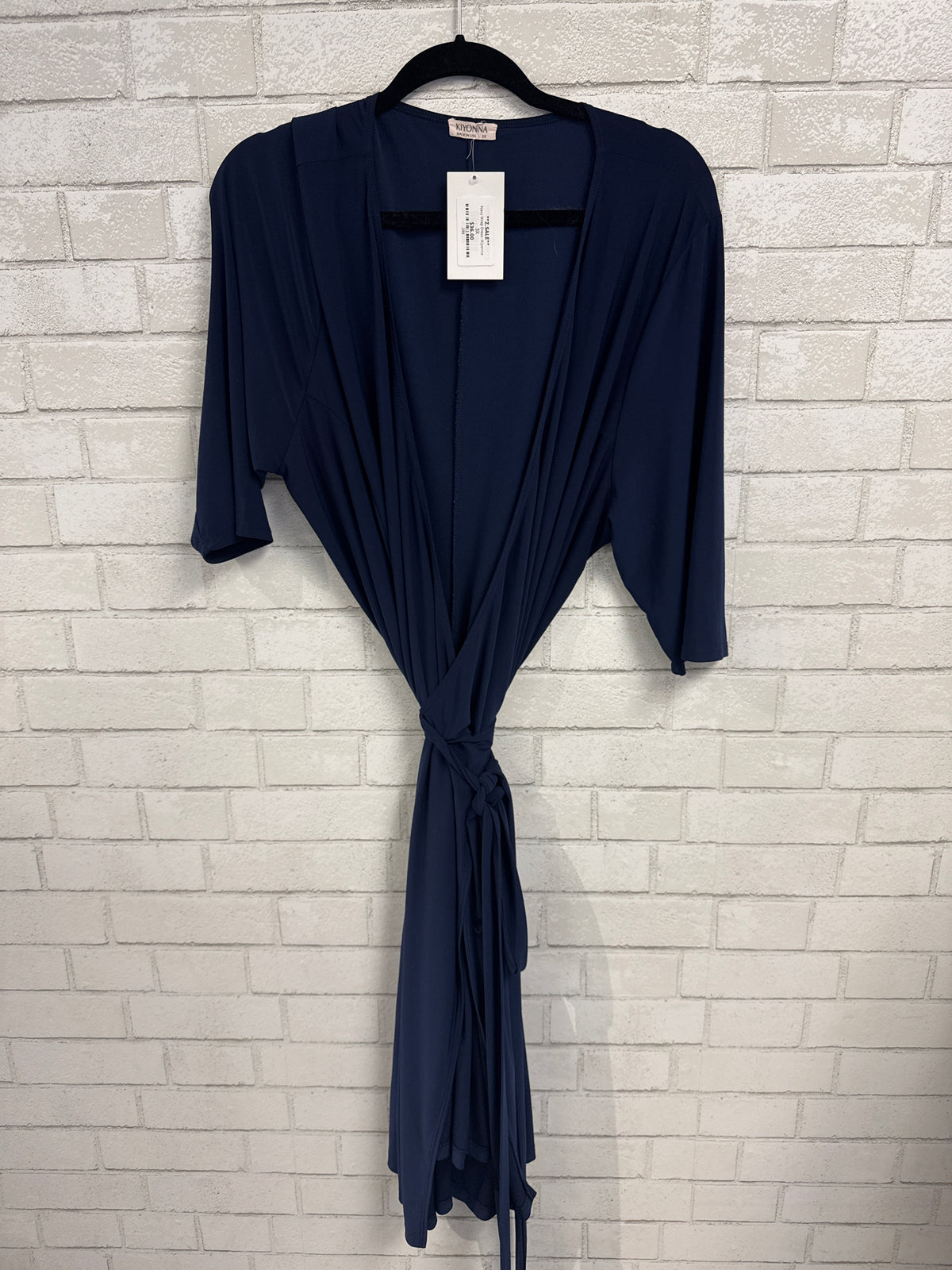 Navy Wrap Dress - Kiyonna