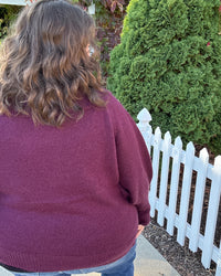 Floral Asymmetric Sweater | Prune