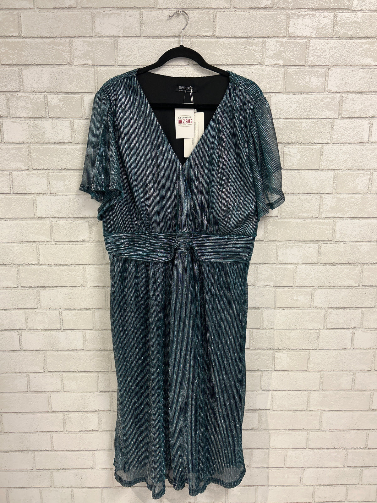 Teal Sparkly Dress - BloomChic