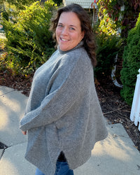 Roll Neck Pullover Sweater | Charcoal Grey