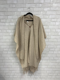 Oat/Grey Checked Shawl