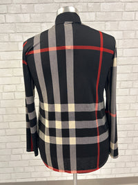 Black/White/Red Plaid Top - Heimish
