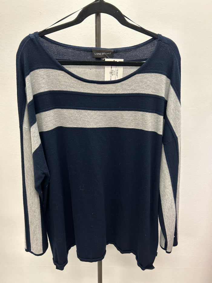 Navy Grey Stripe Sweater - Lane Bryant