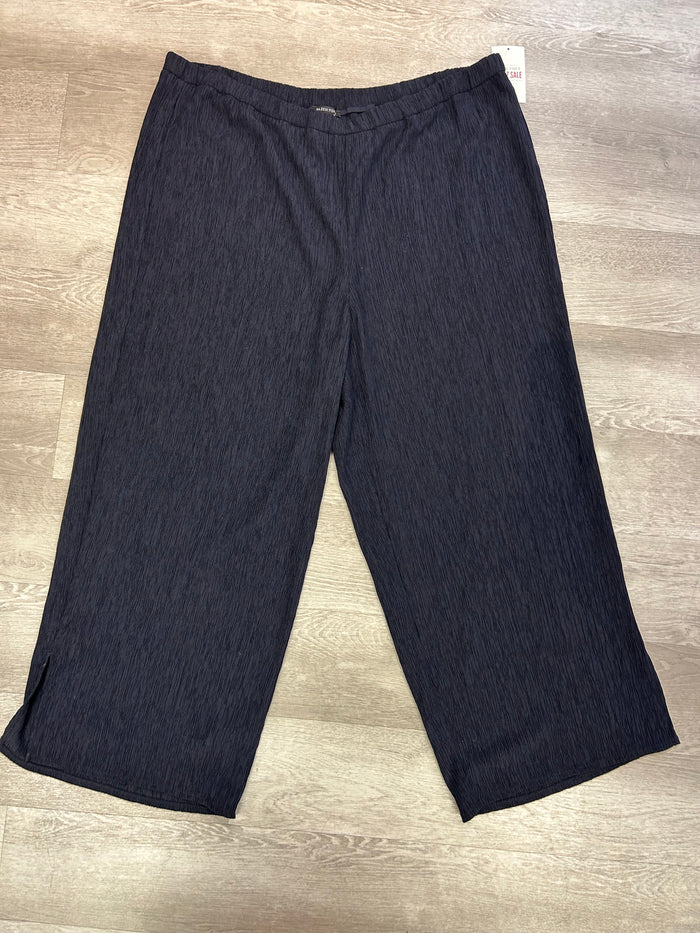 Navy Crinkle Pants - Eileen Fisher