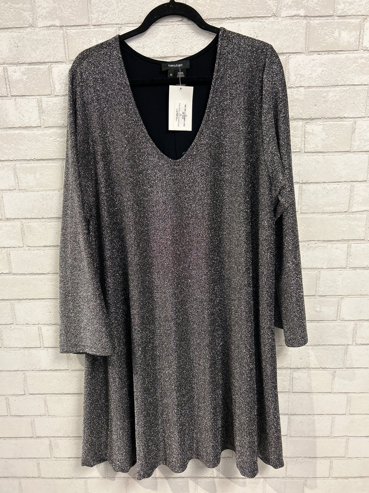 Silver Sparkle Dress - Karen Kane