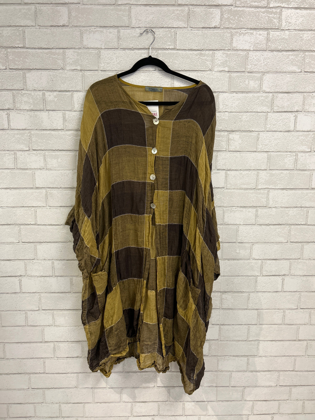 Chartreuse Button Front Tunic - Chalet