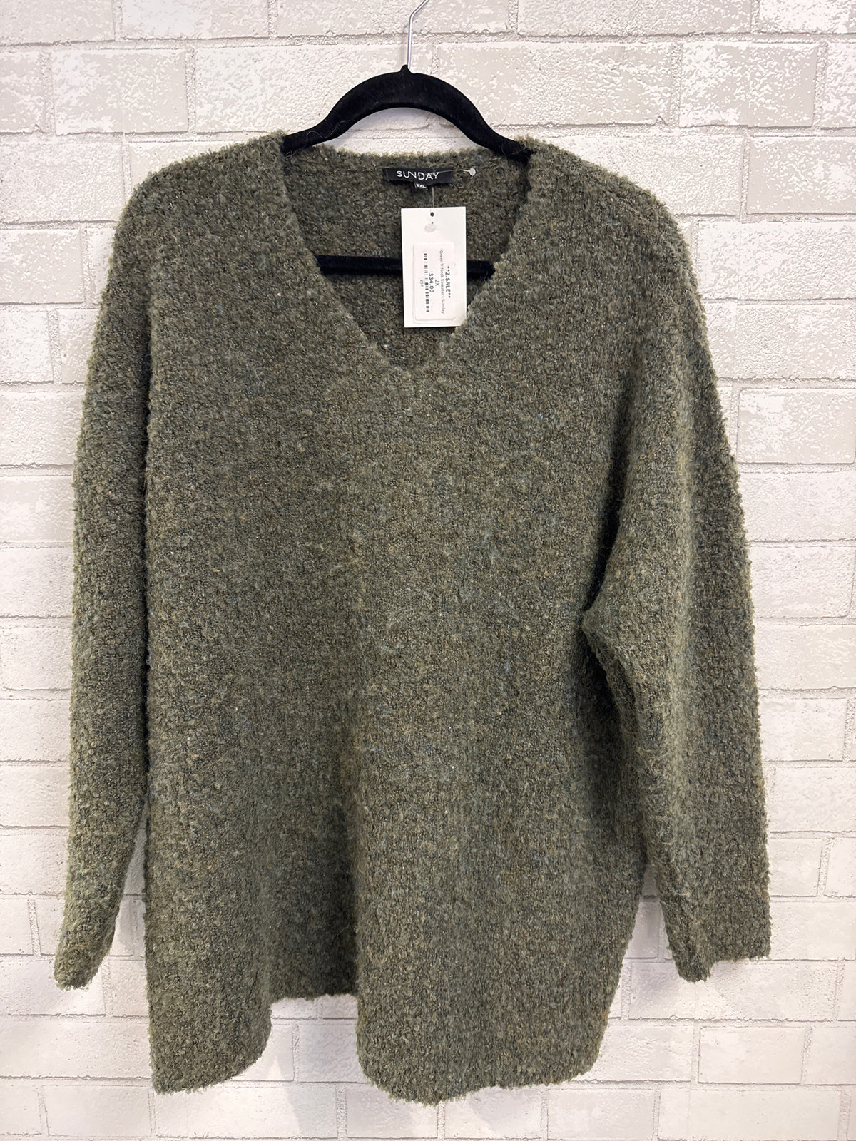 Green V-Neck Sweater - Sunday