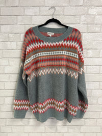 Grey Multicolor Fuzzy Sweater - &Merci