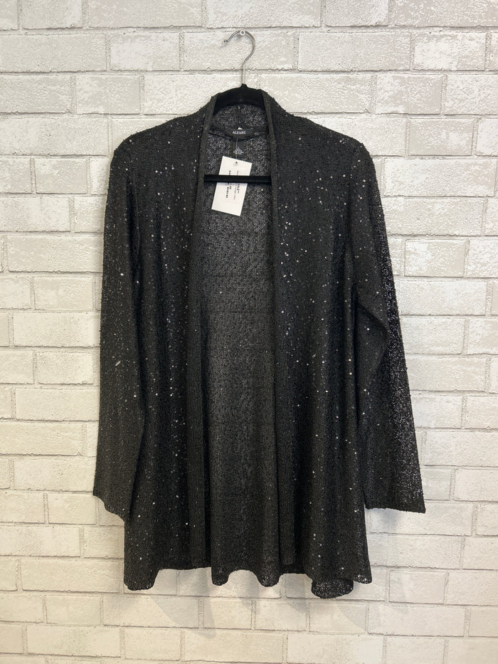 Black Sheer Sequin Cardigan - Alfani