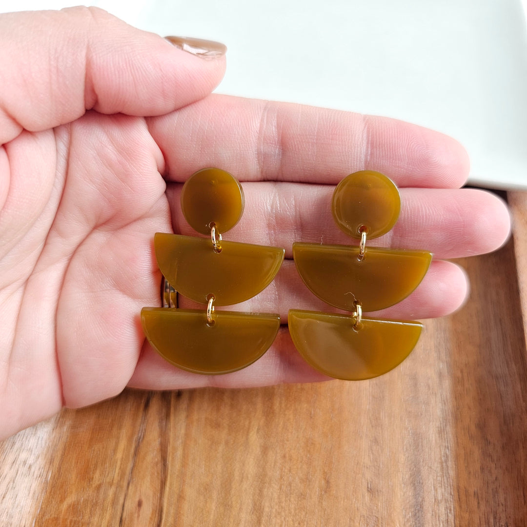 Elsie Earrings | Olive