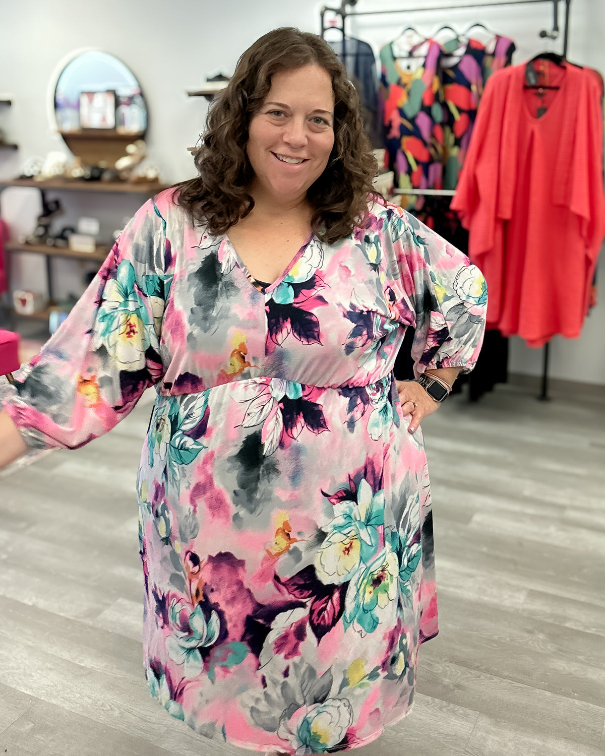 Tie Back Floral Dress