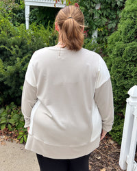 Colorblock Side Zip Pullover | Stone