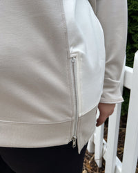 Colorblock Side Zip Pullover | Stone