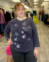 Starla Cotton French Terry Top | Violet