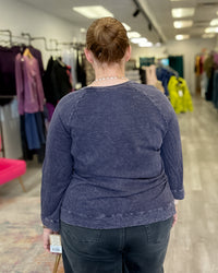 Starla Cotton French Terry Top | Violet