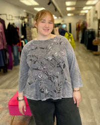 Breeze Cotton Patch Pocket Tunic | Mid Grey