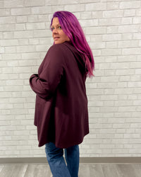 Hooded One Pocket Tunic | Plum