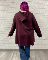 Hooded One Pocket Tunic | Plum