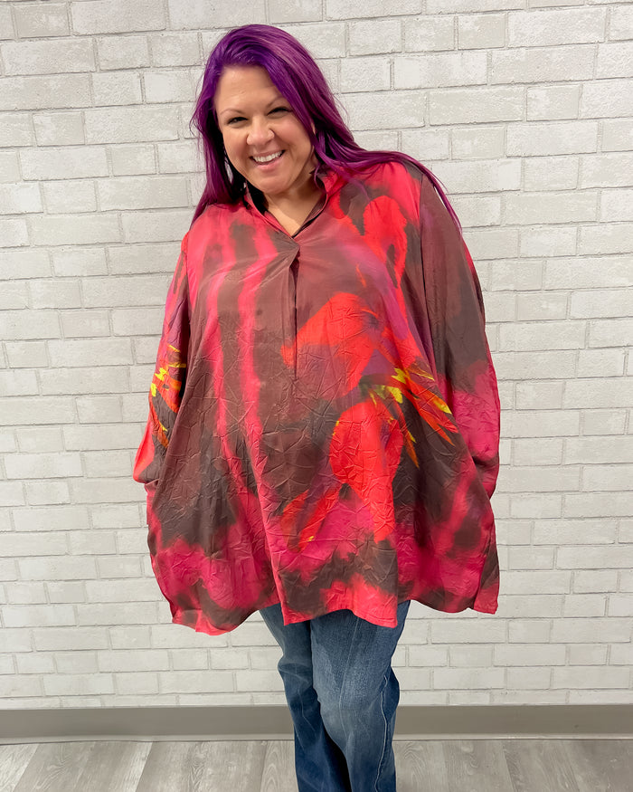 Floral Inverted Pleat Tunic