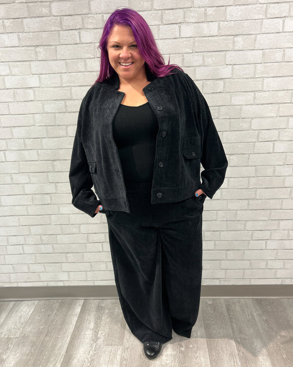 Corduroy Button Front Jacket