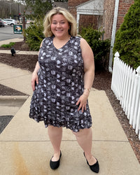 Crinkle Tank Tiered Dress | Black Leaf