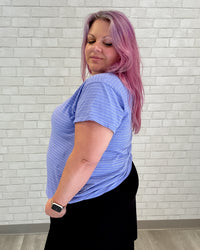 Ocean Stripe Vintage Scoop Neck T | Peri